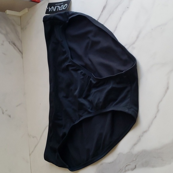 Catalina High-Waisted Bikini Bottoms in Black Size 2X # - Picture 4 of 8